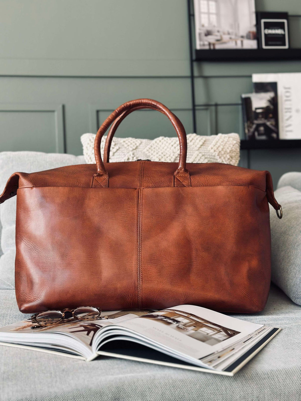 Weekendveske DEXTER - Cognac