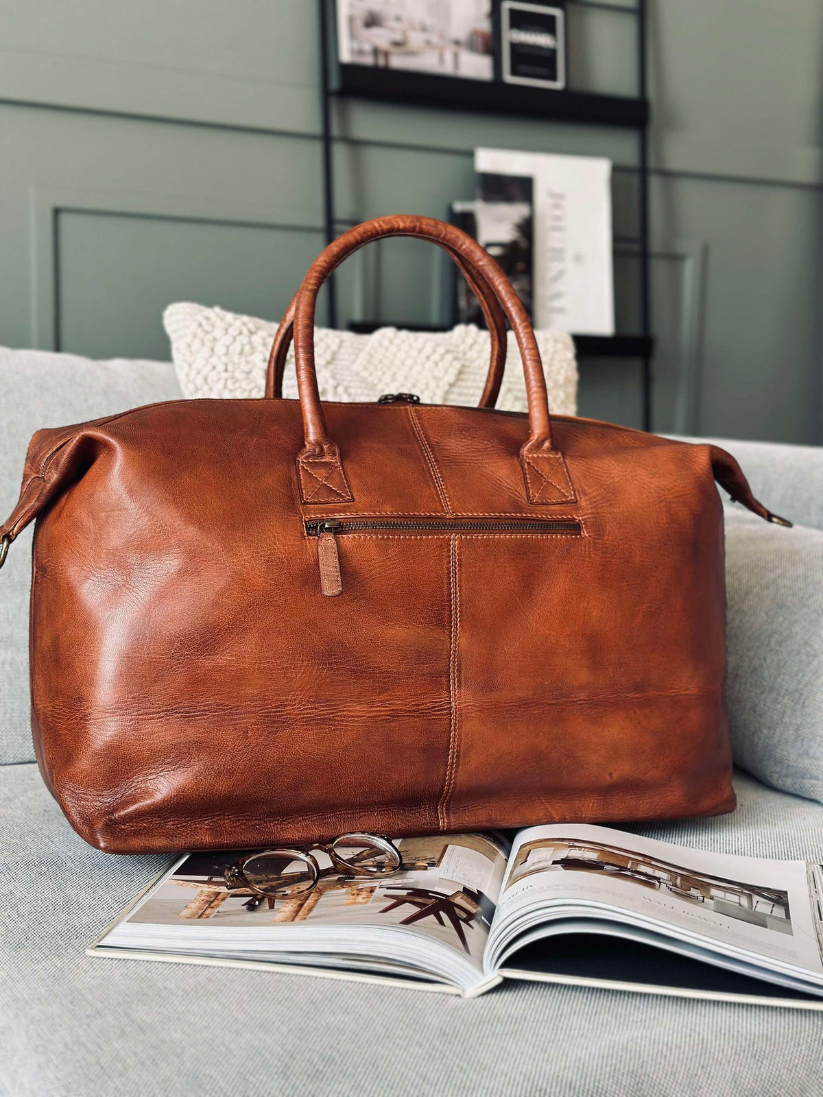 Weekendveske DEXTER - Cognac