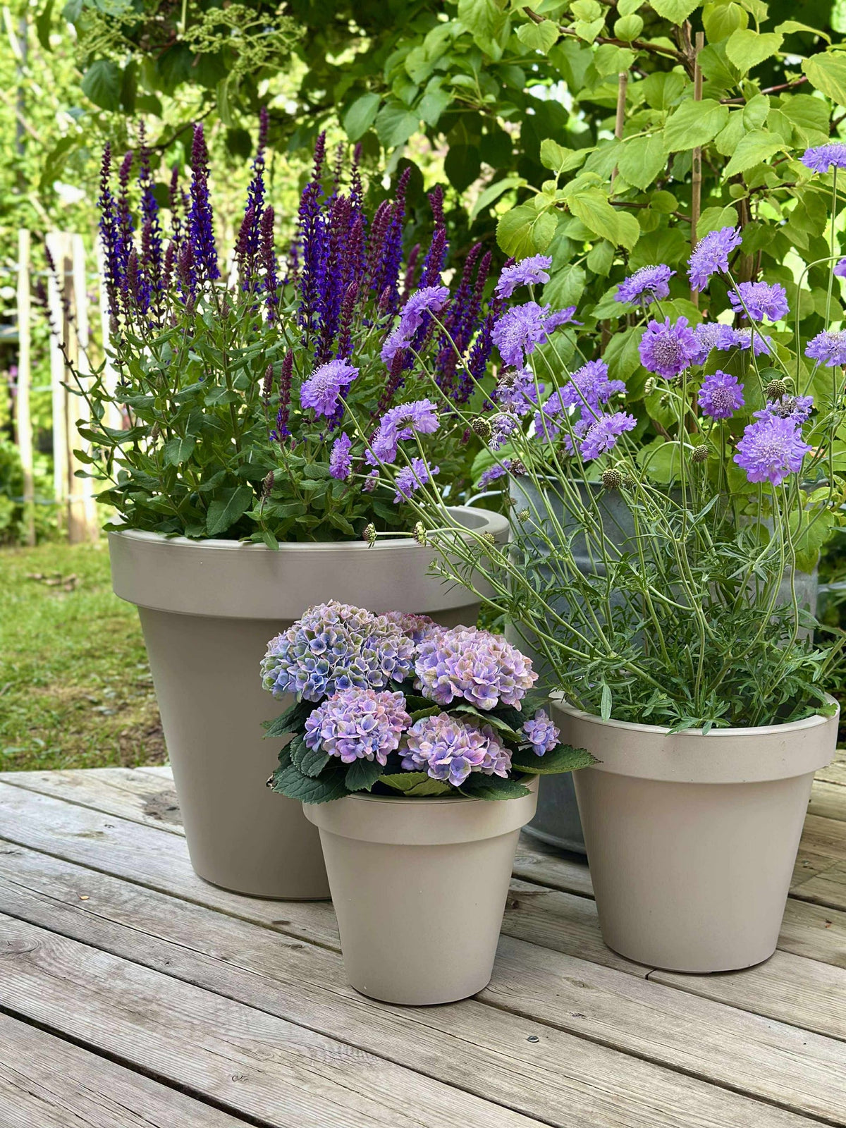 Hagepotte - Resirkulert Beige Dia 25cm