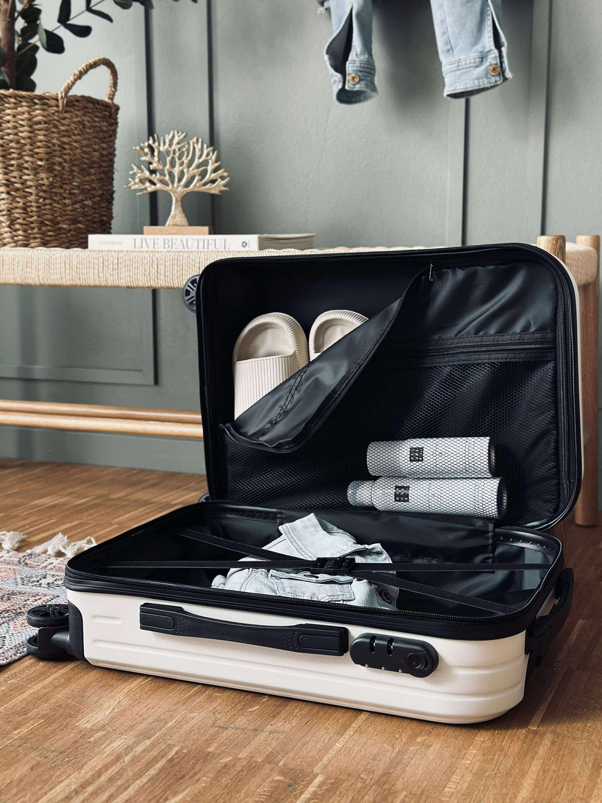 Koffert Trolley - Beige