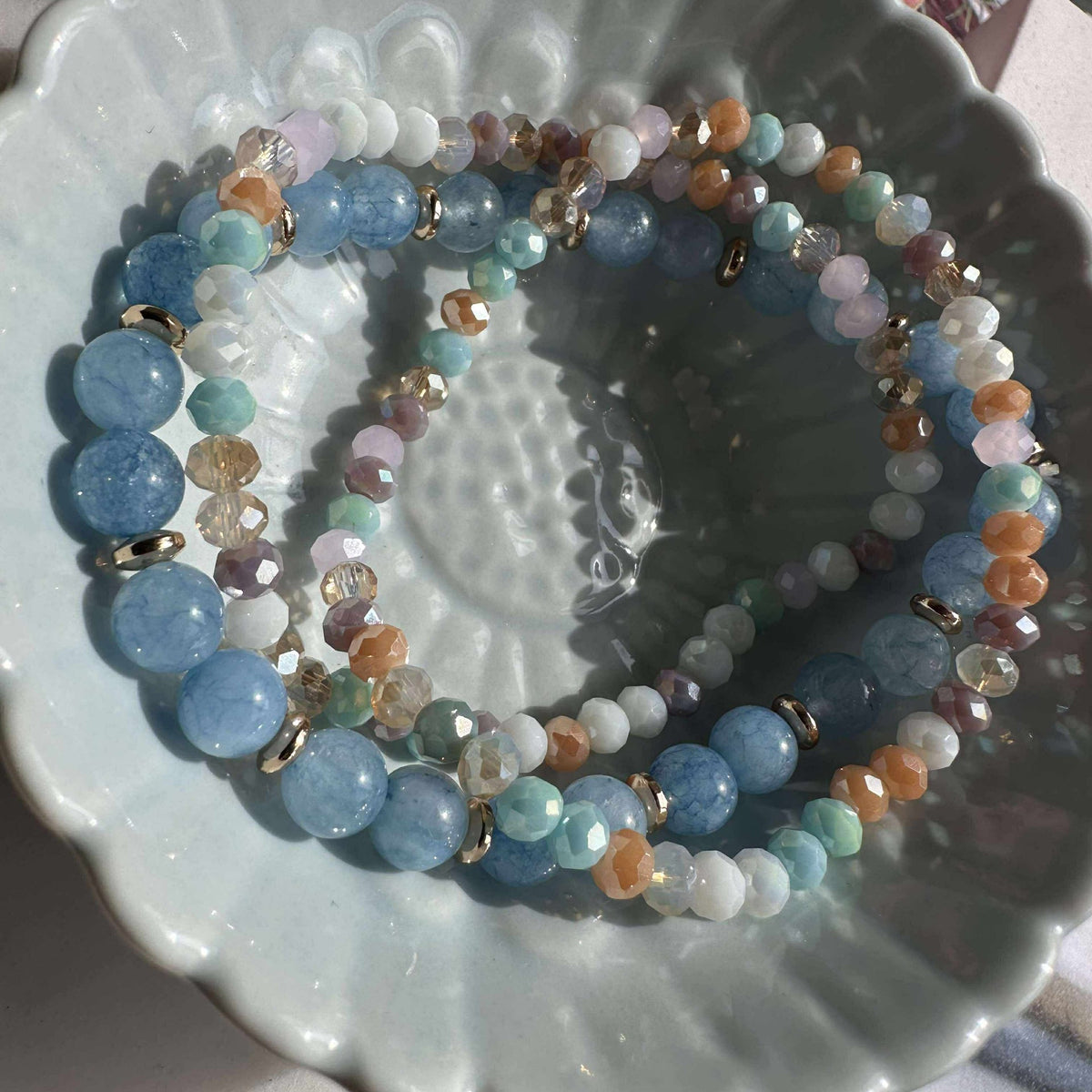 Armbånd Luna Soft blue – Sett med 3 stk