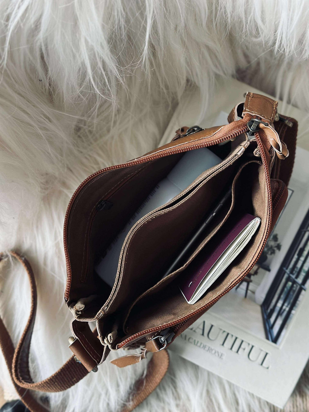 Clutch Mille cognac