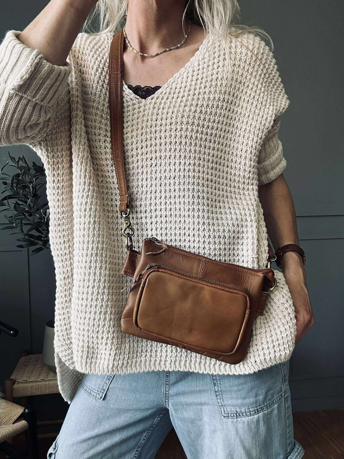 Clutch Mille cognac