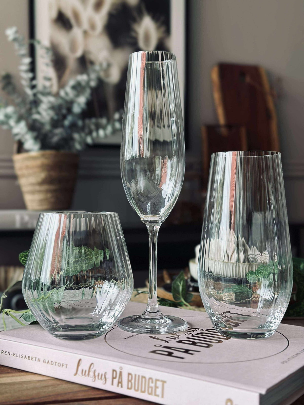 Vannglass CRYSTAL - Sett med 4 stk.