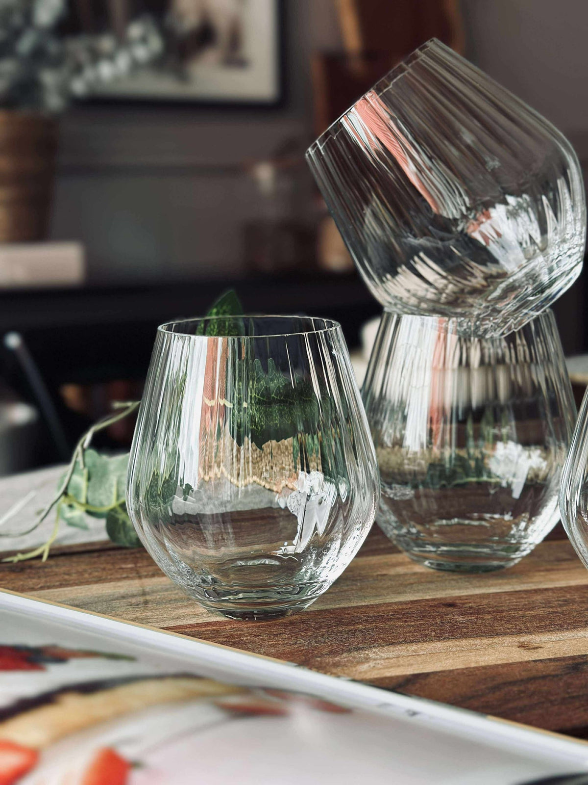 Vannglass CRYSTAL - Sett med 4 stk.