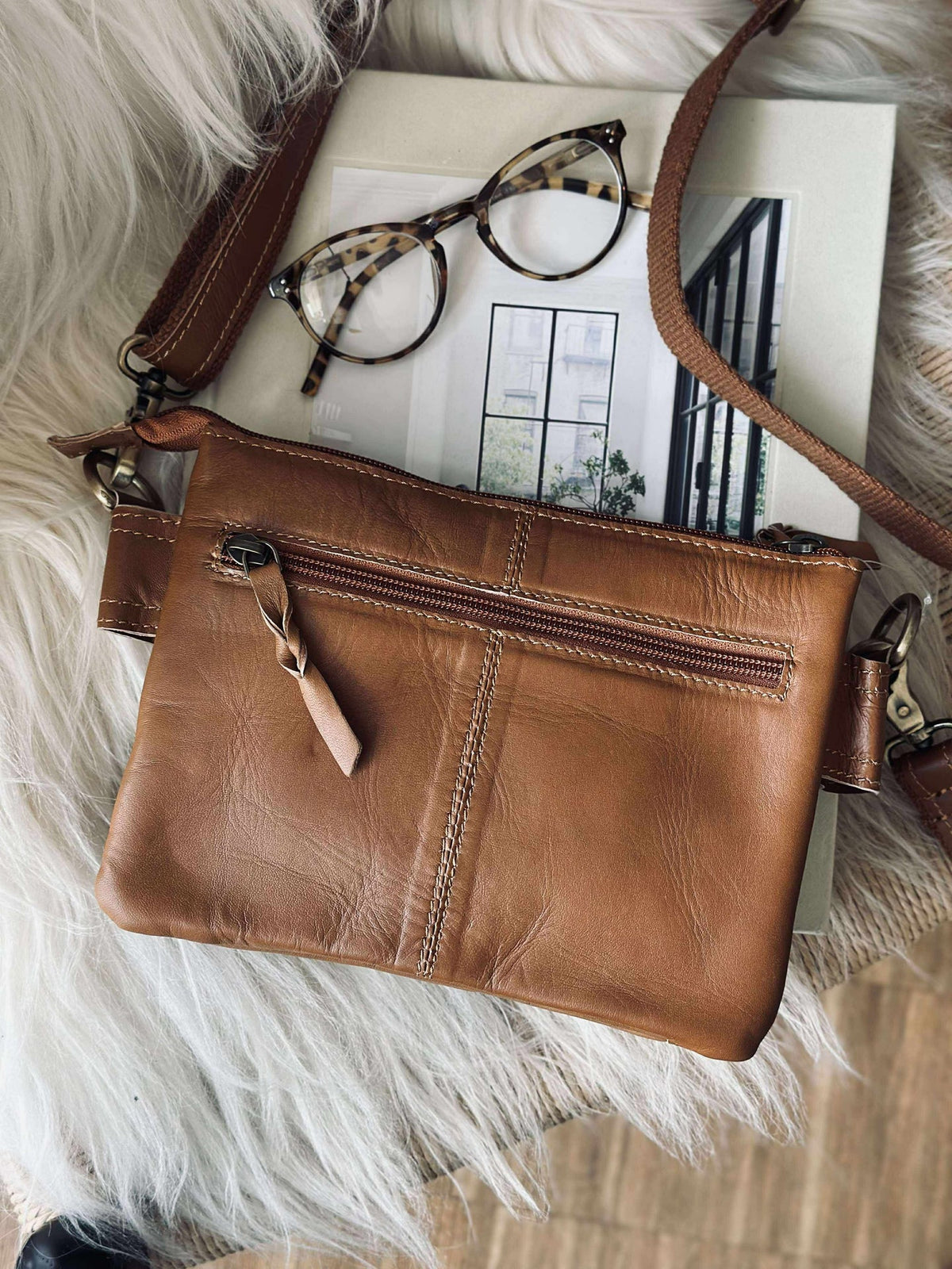 Clutch Mille cognac