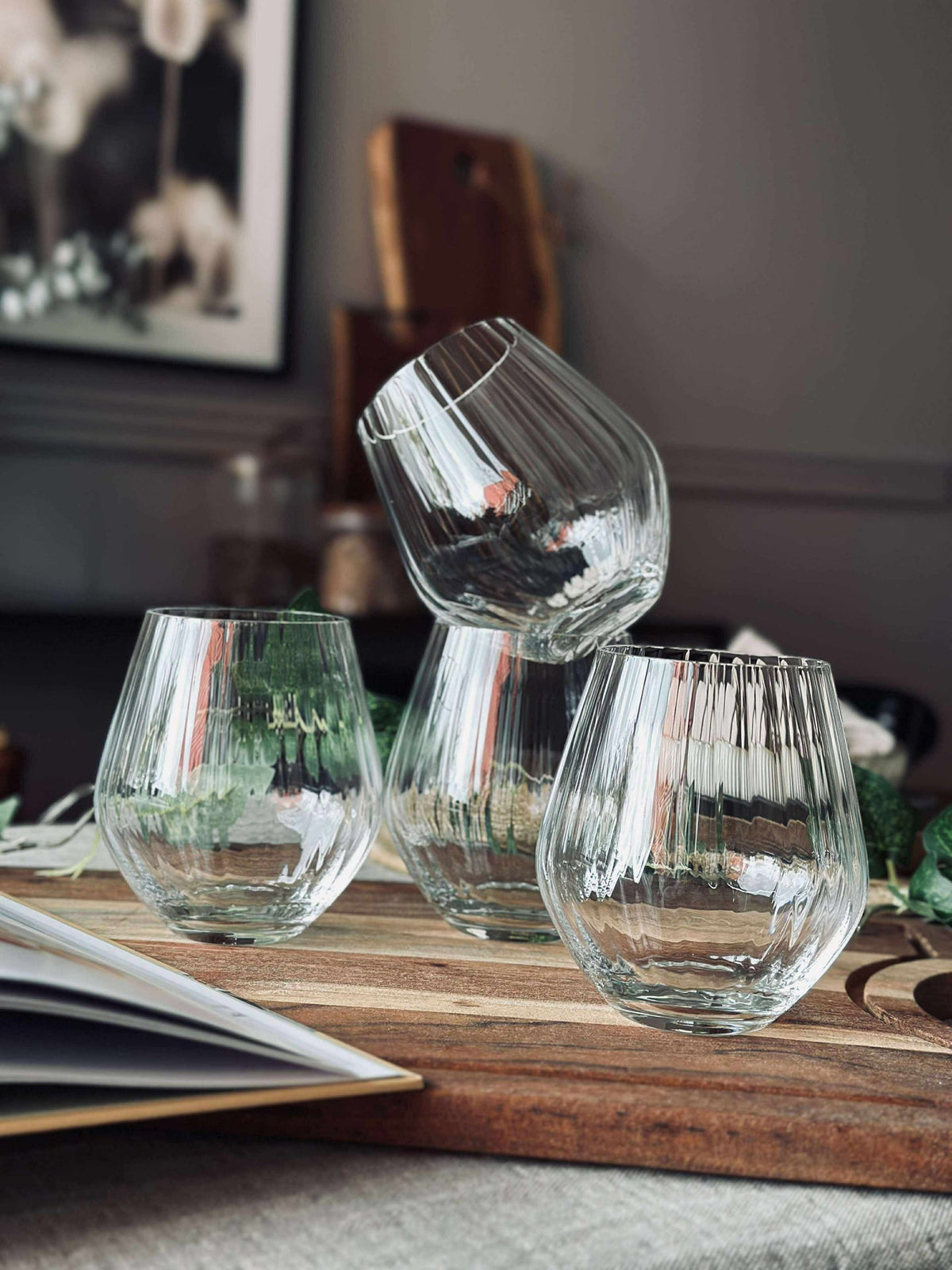 Vannglass CRYSTAL - Sett med 4 stk.