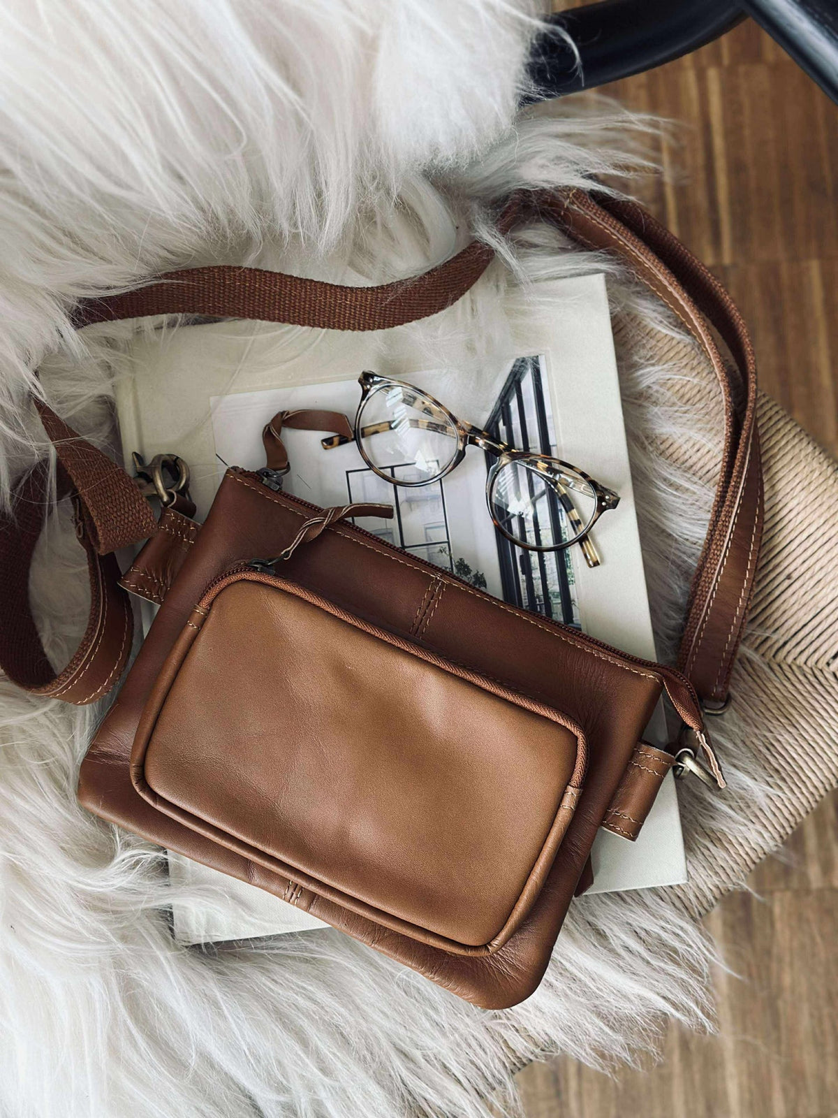 Clutch Mille cognac