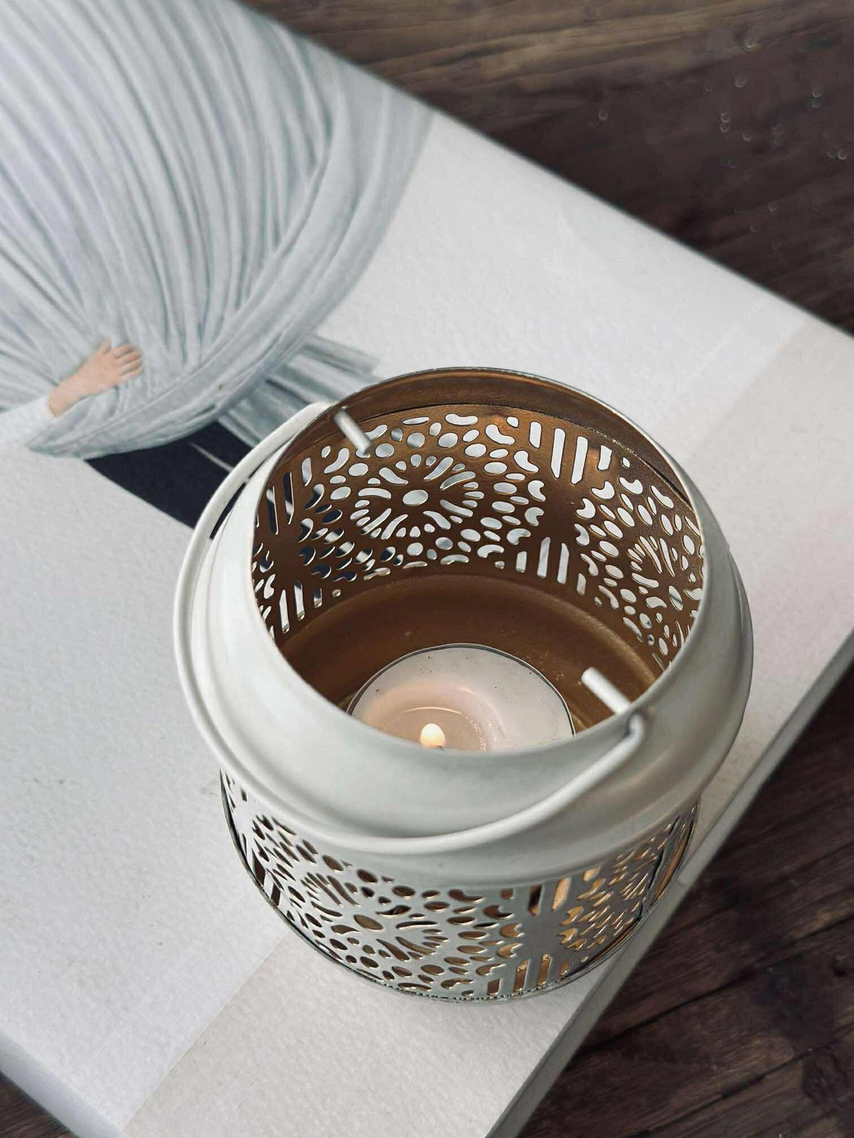 Lanterne EMMA liten - Lys beige