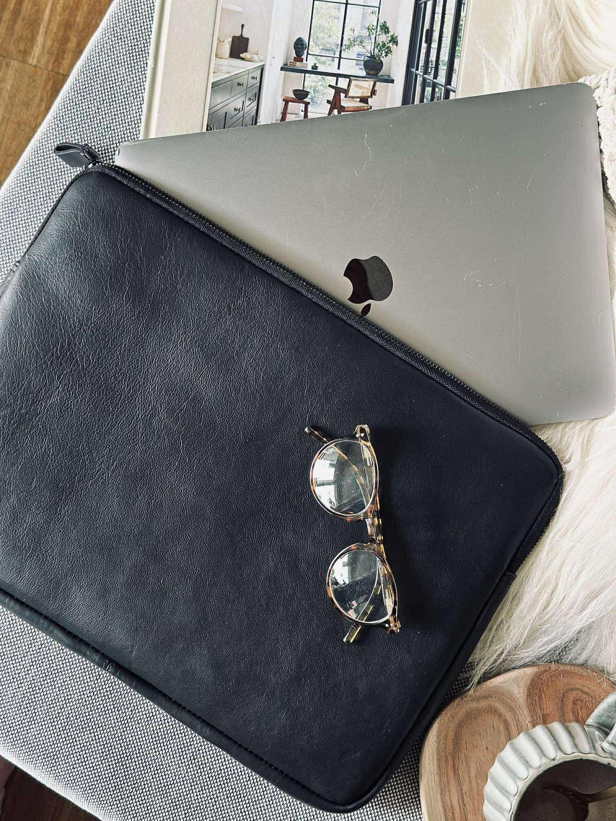 Laptop-sleeve - Svart / svart