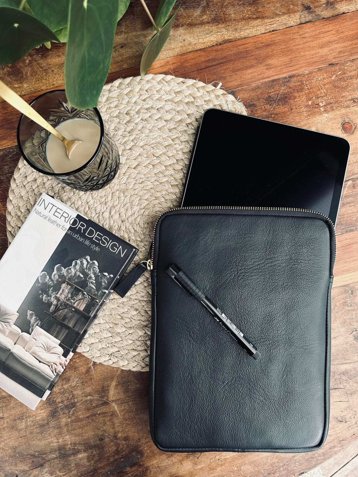Ipad sleeve - Svart / Gull