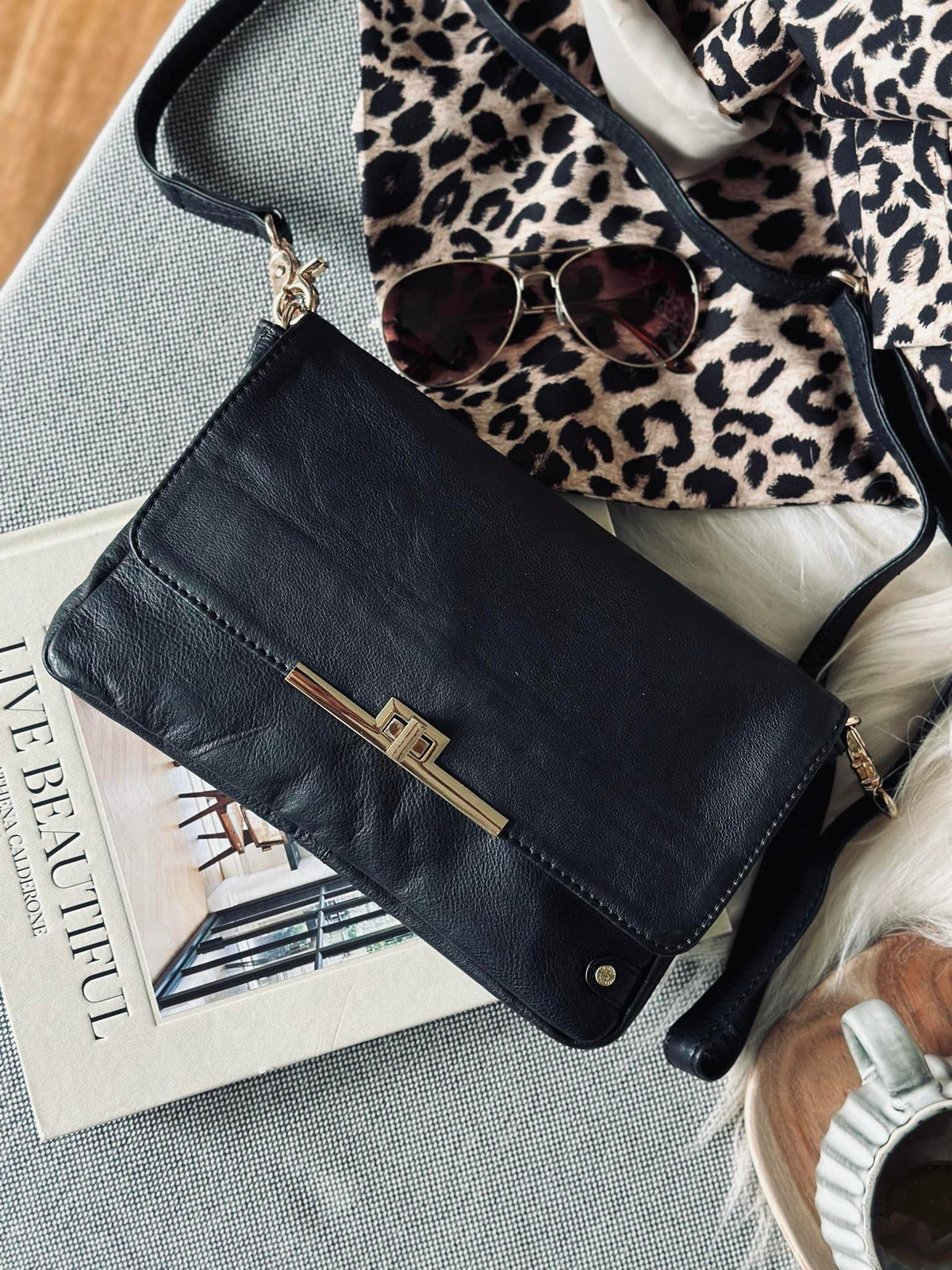 Clutch Elegant svart / gull
