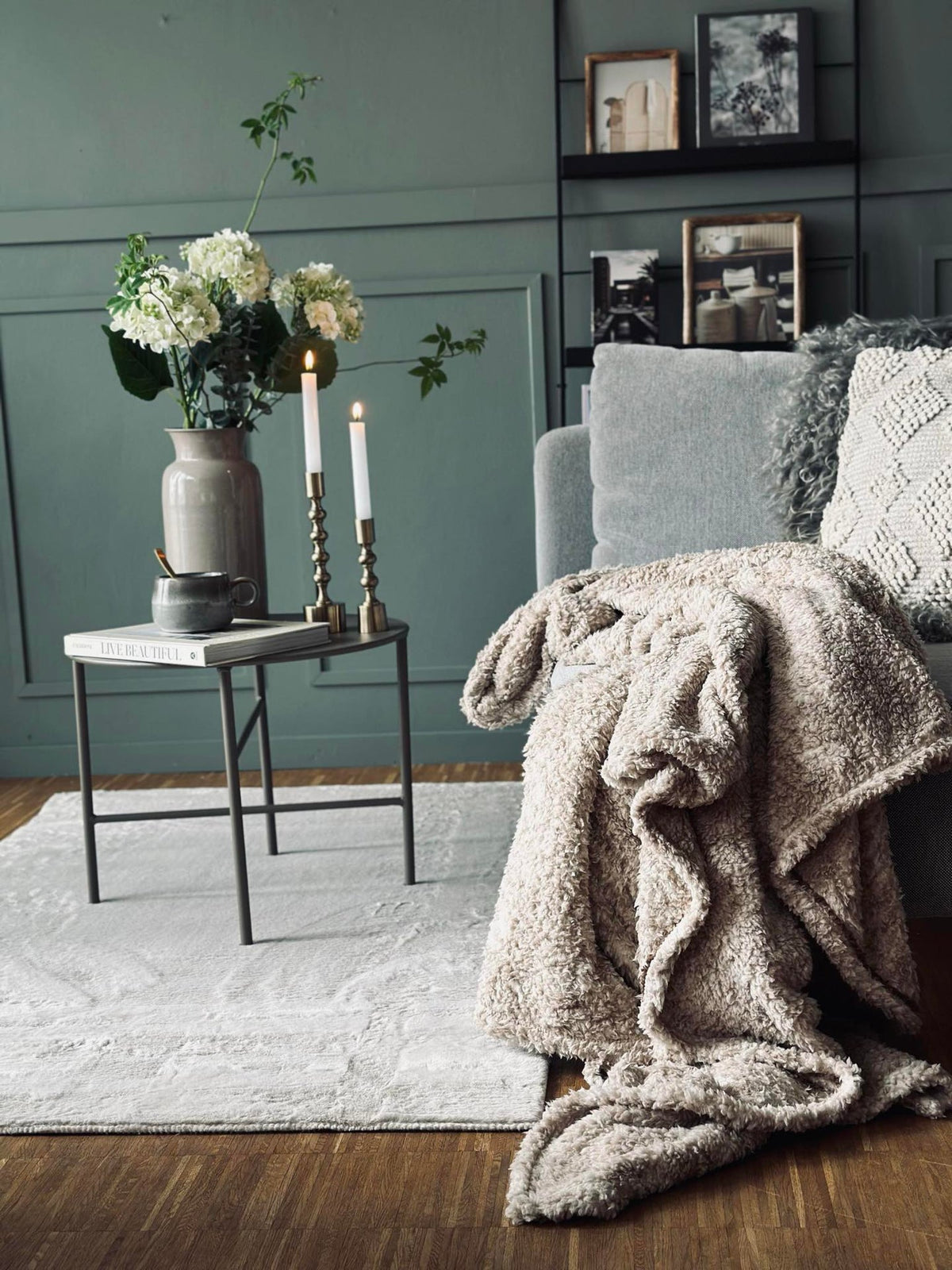 Pledd 150x200cm - Beige ultra soft