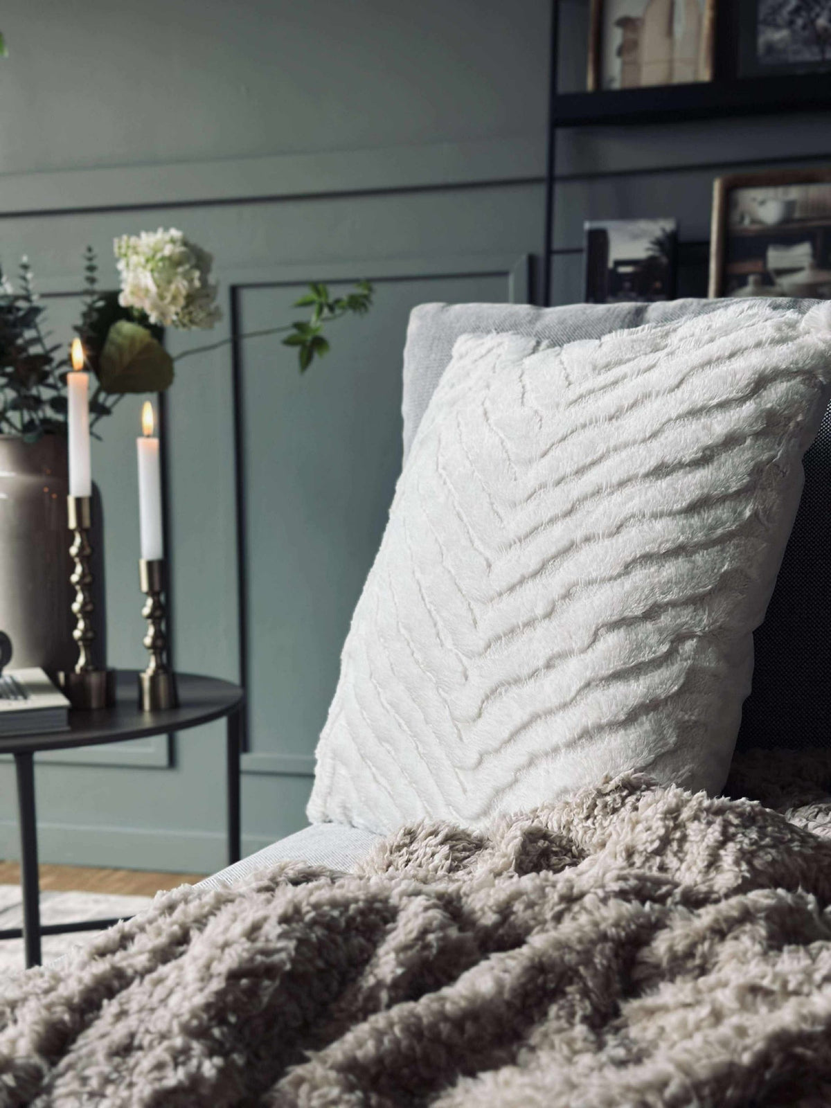 Pute med fyll - White
