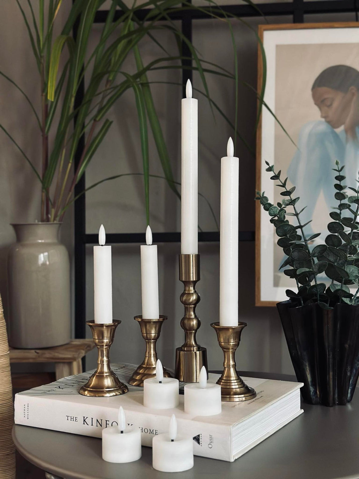 LED-lyspakke med 8 deler - Hvit