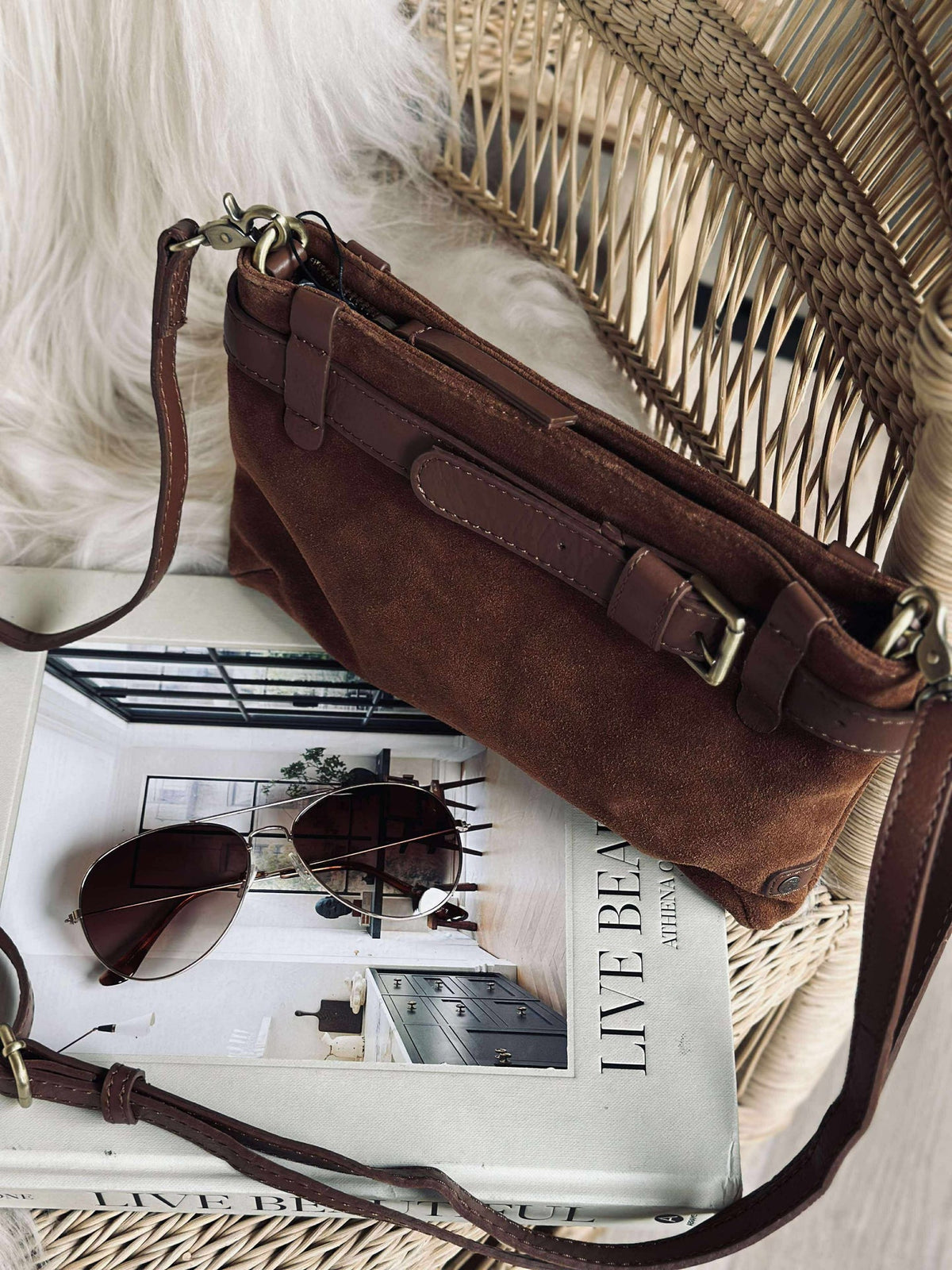 Clutch ruskinn - Cognac