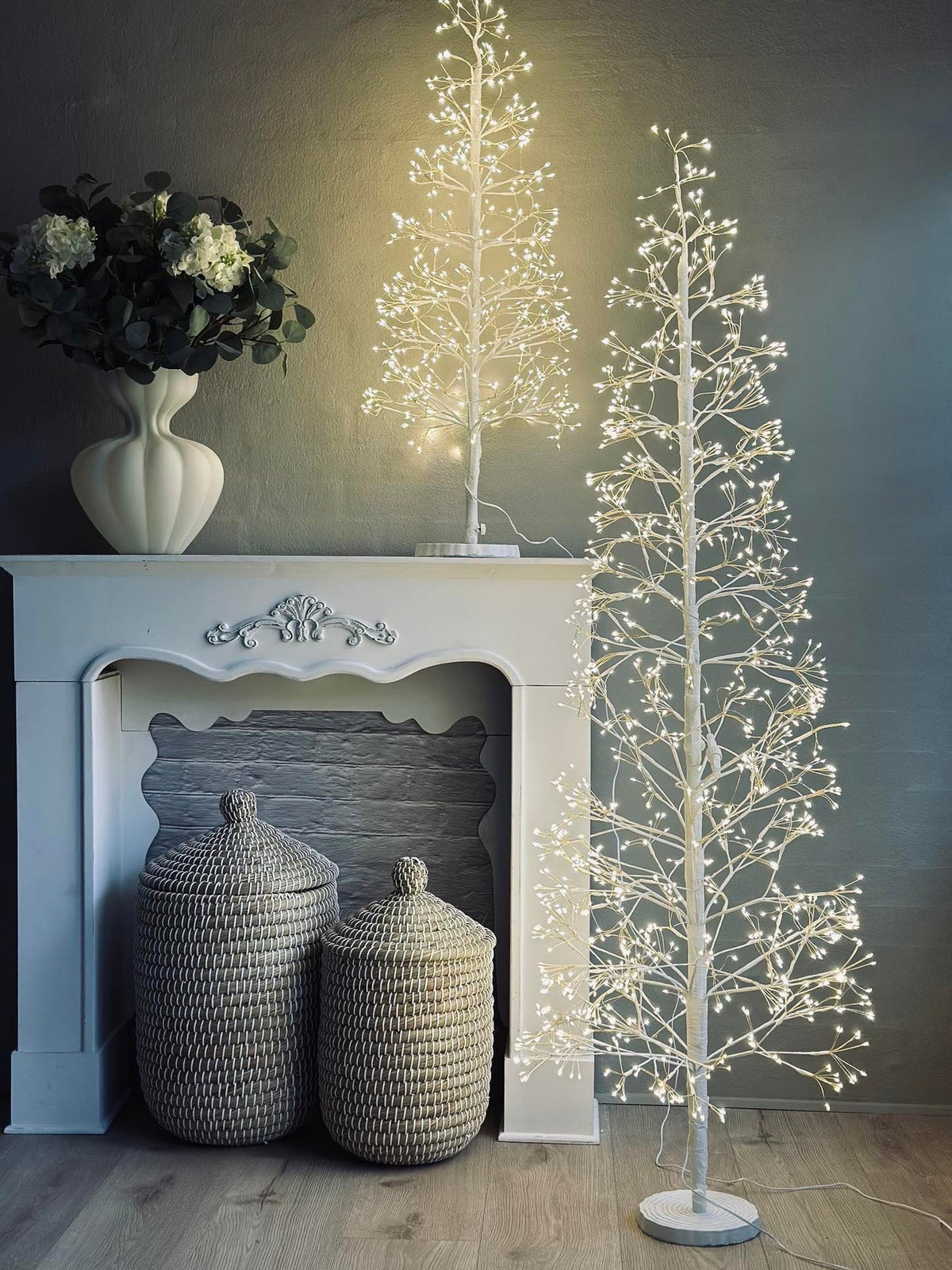 Juletre med 1600 LED-lys - Hvit