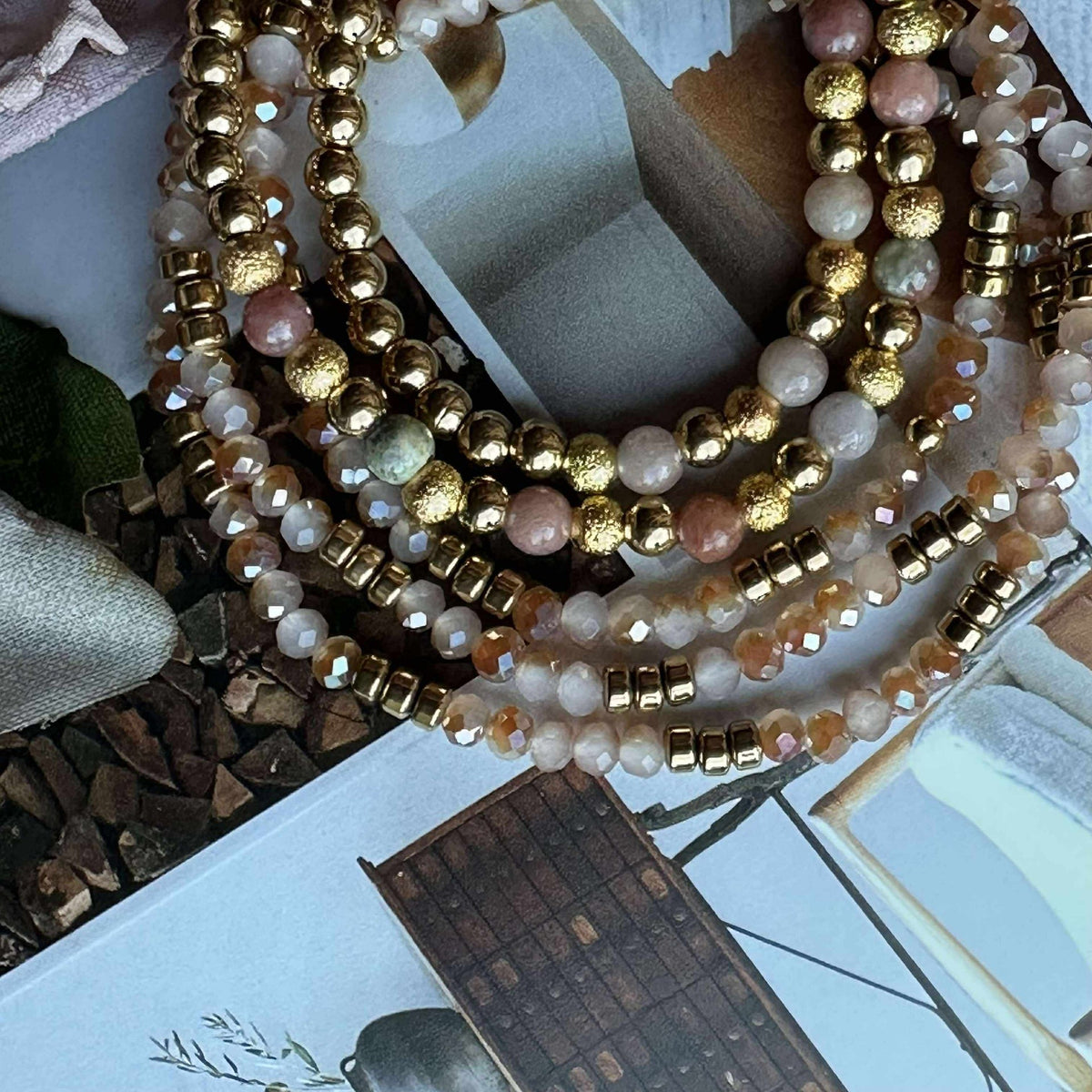 Armbånd Ofelia Natur - Sett med 5 armbånd