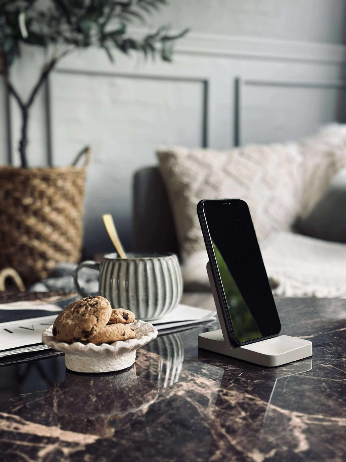 Mobiltelefonholder - Kontor - Pebble grey