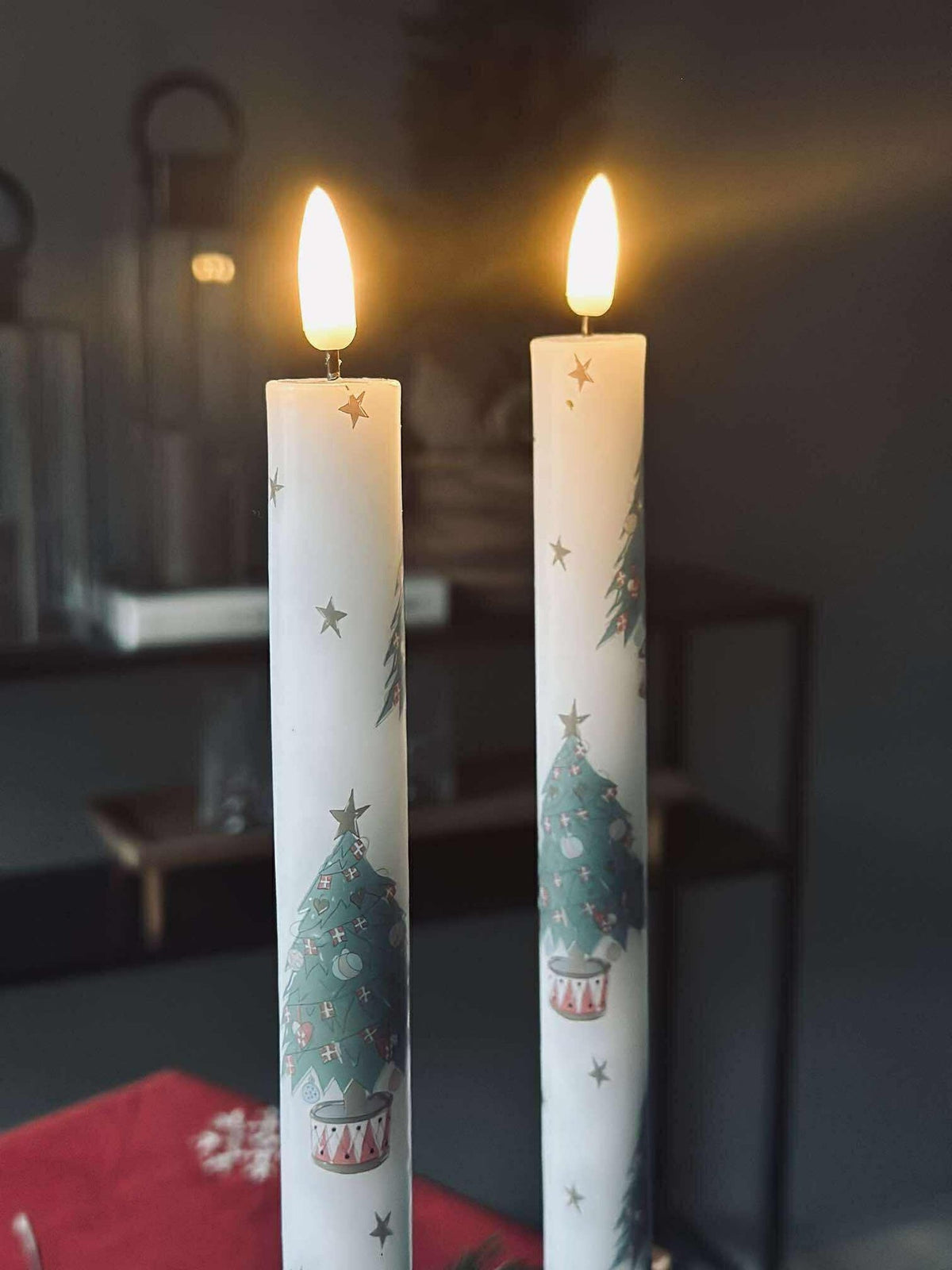 LED stakelys 2 stk - Julemotiv