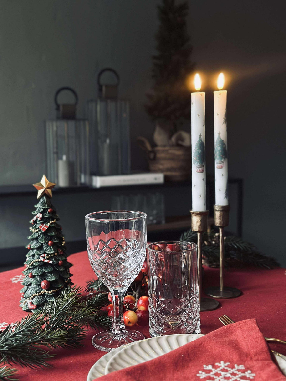 LED stakelys 2 stk - Julemotiv