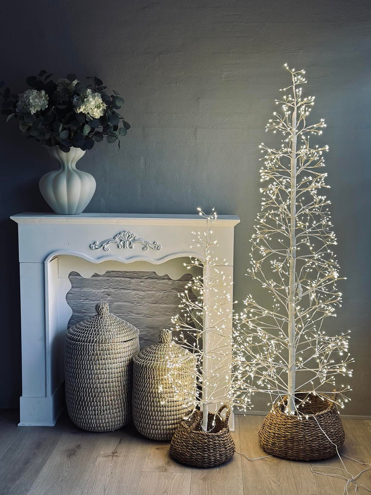Juletre med 1600 LED-lys - Hvit