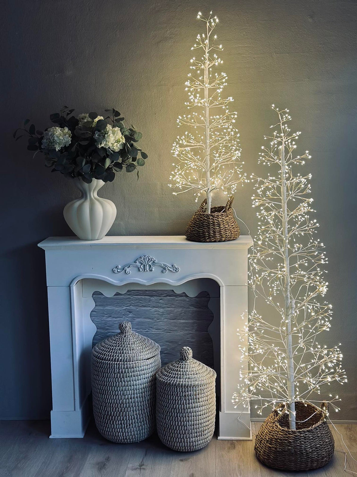 Juletre med 1600 LED-lys - Hvit