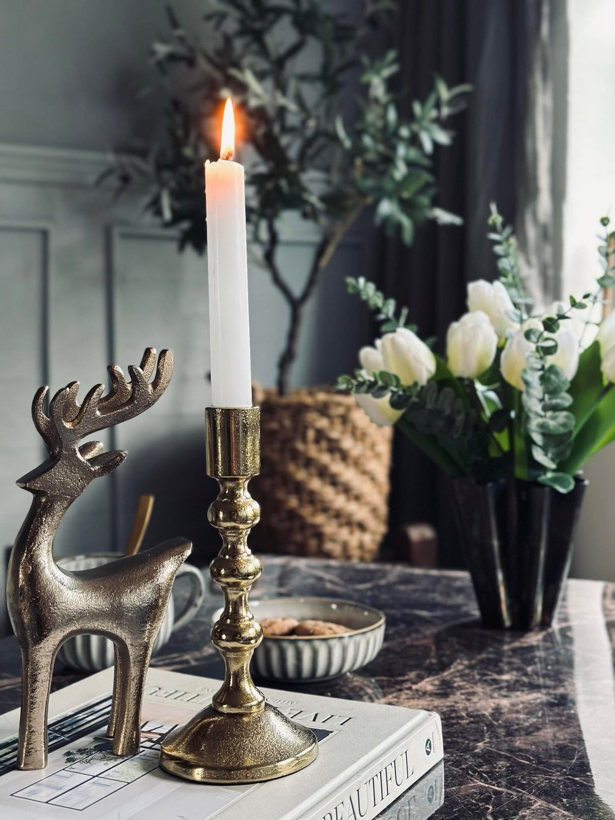 Lysestake med kuler - Small