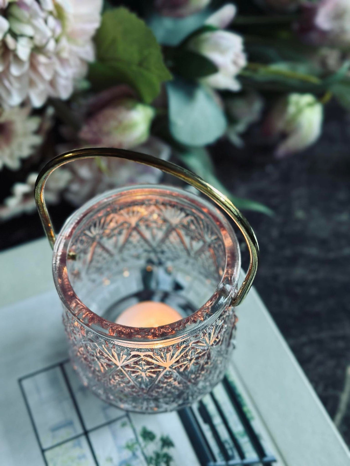 Lysestake lanterne - Rosa