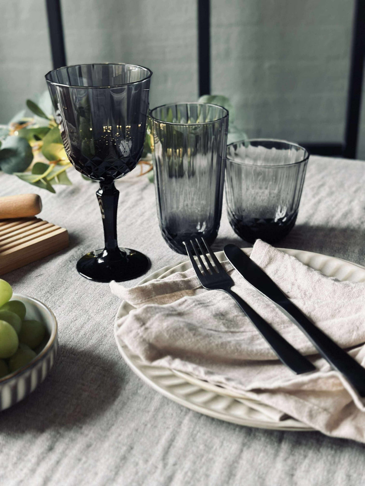 Vannglass Sanna grey 345 ml.