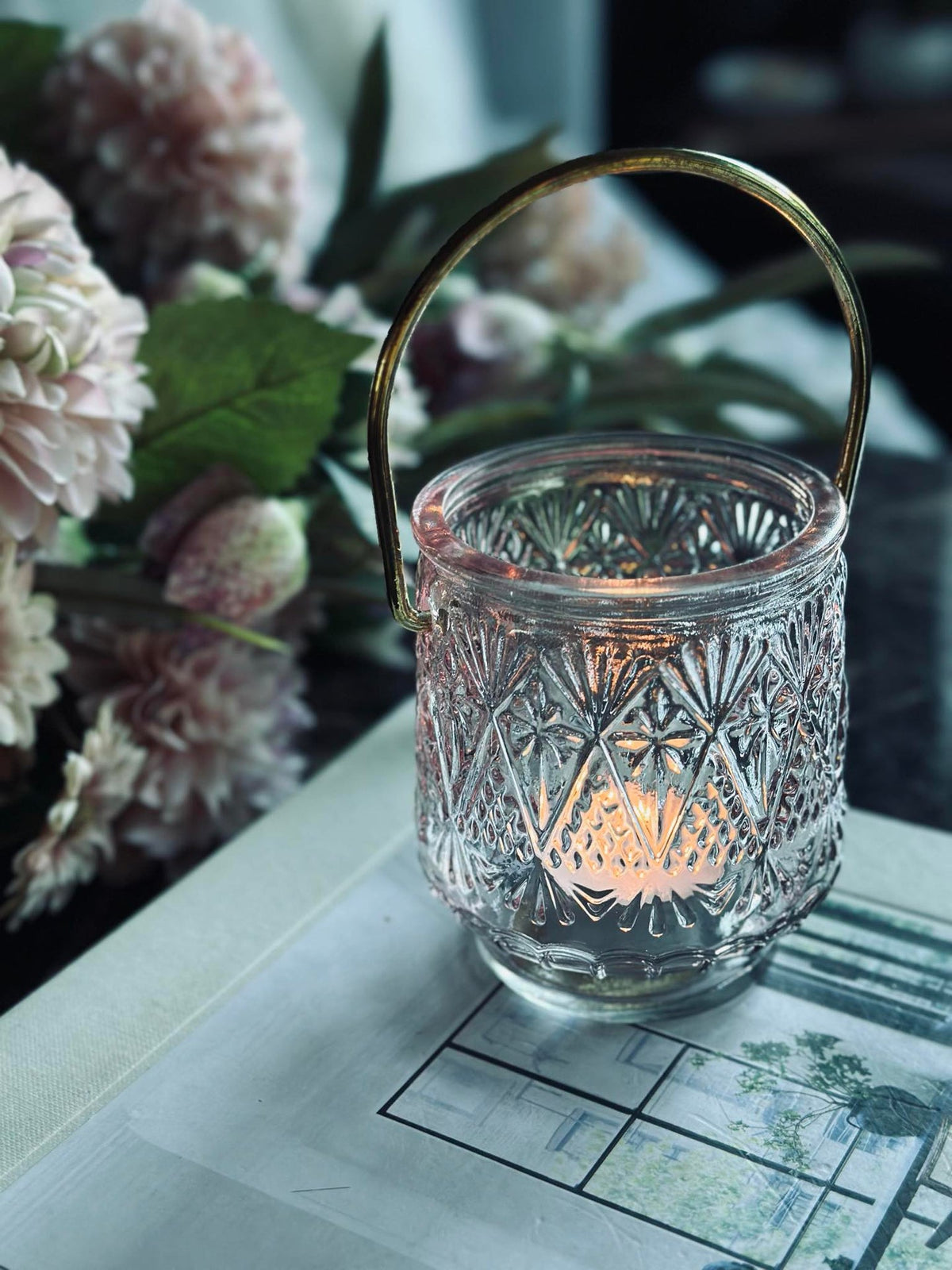 Lysestake lanterne - Rosa