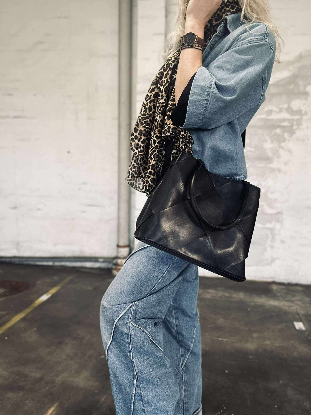 Shopper black delux