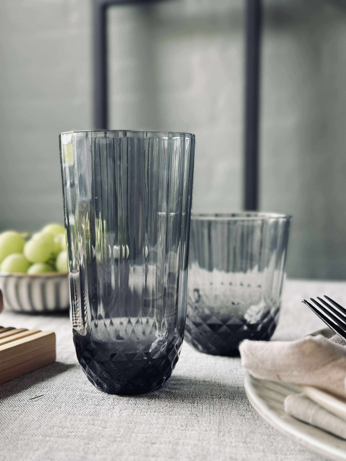 Vannglass Sanna grey 345 ml.
