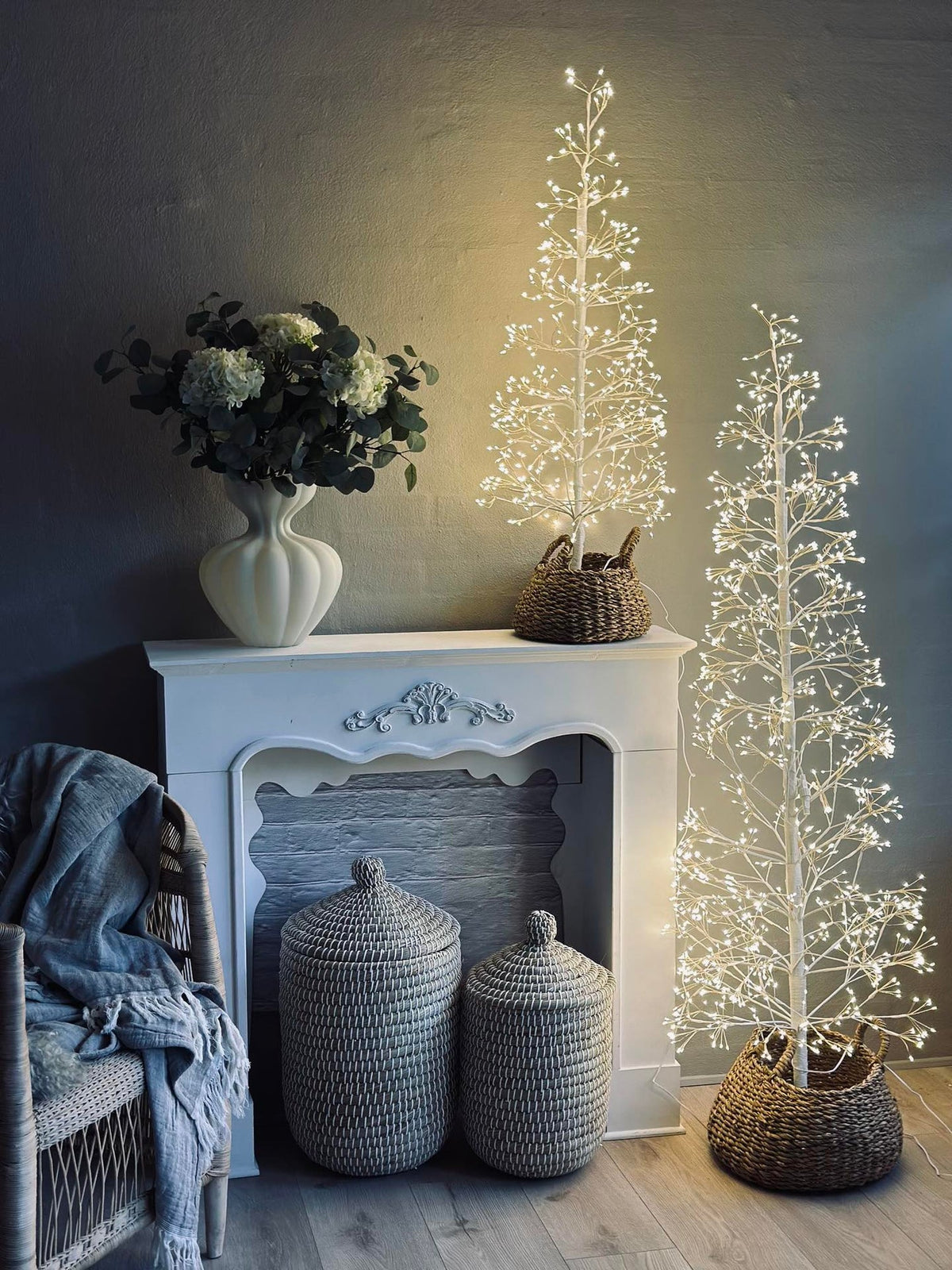 Juletre med 1600 LED-lys - Hvit