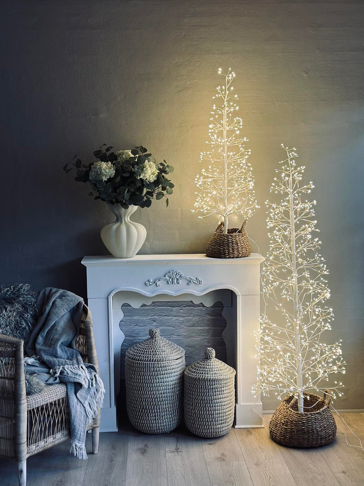 Juletre med 1600 LED-lys - Hvit