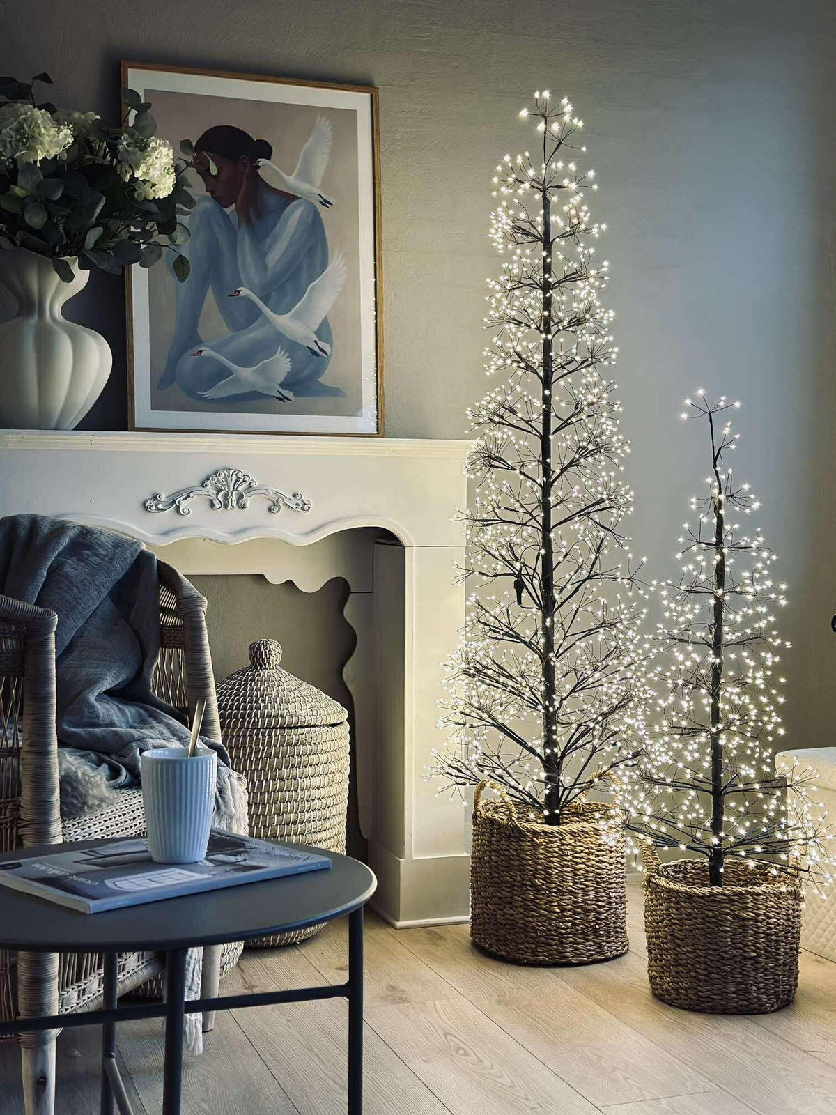 Juletre med 600 LED-lys - Black
