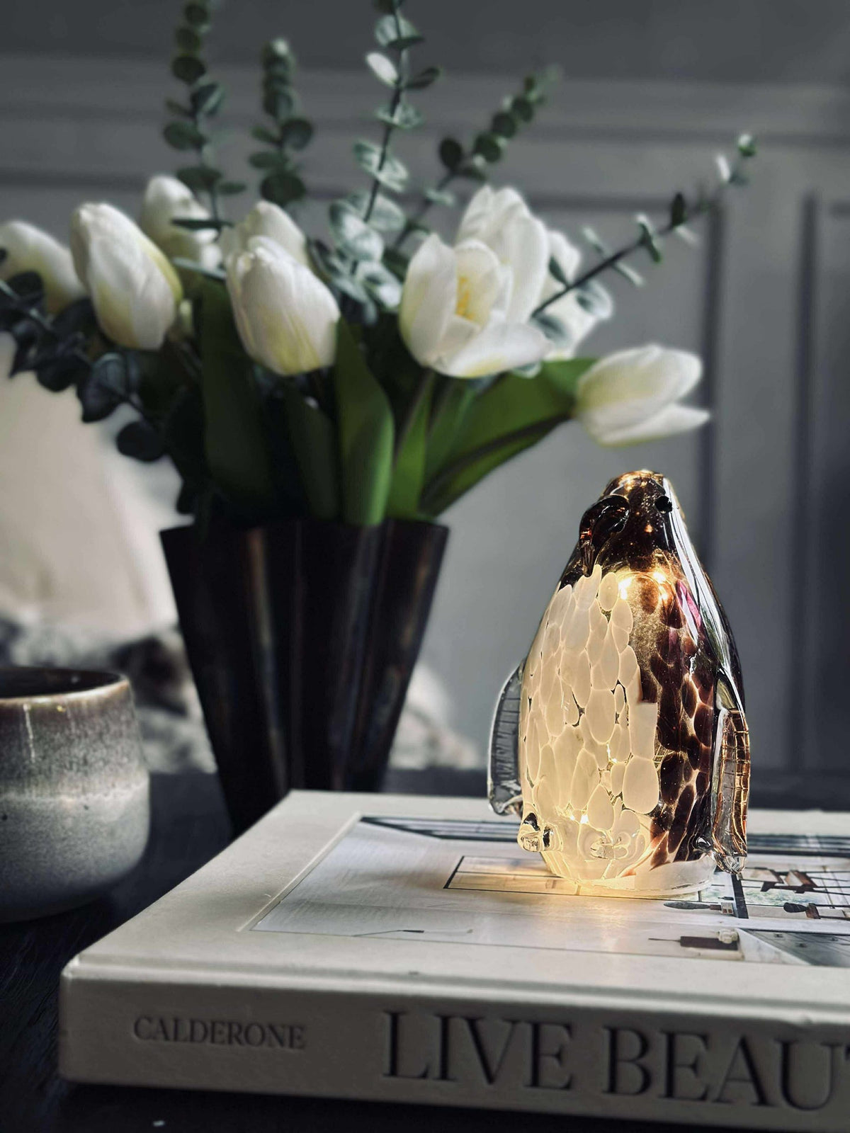 Pingvin med LED-lys