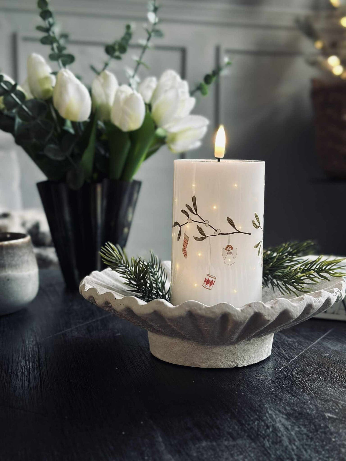 LED Bloklys TWINKLE - Misteltein