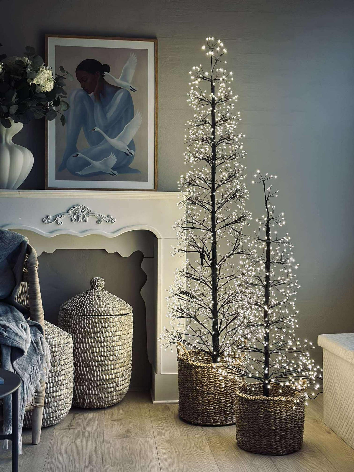 Juletre med 600 LED-lys - Black