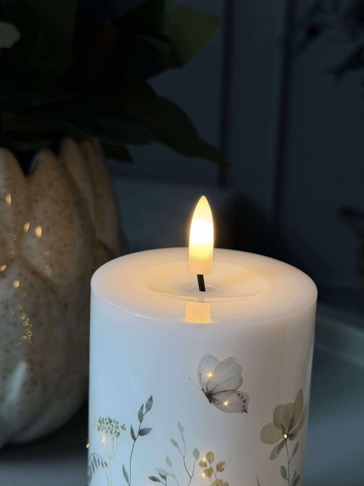 LED Blokklys Flower TWINKLE - 12,5 cm
