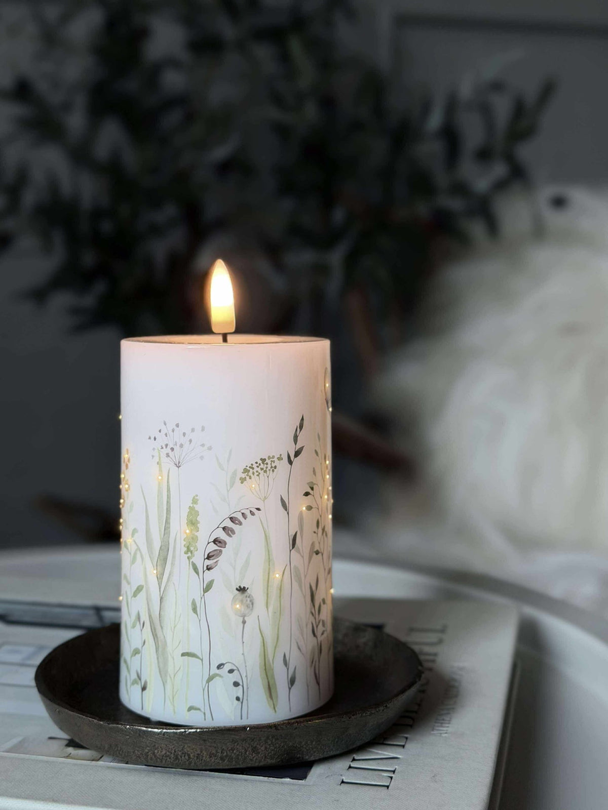 LED Blokklys Flower TWINKLE - 12,5 cm