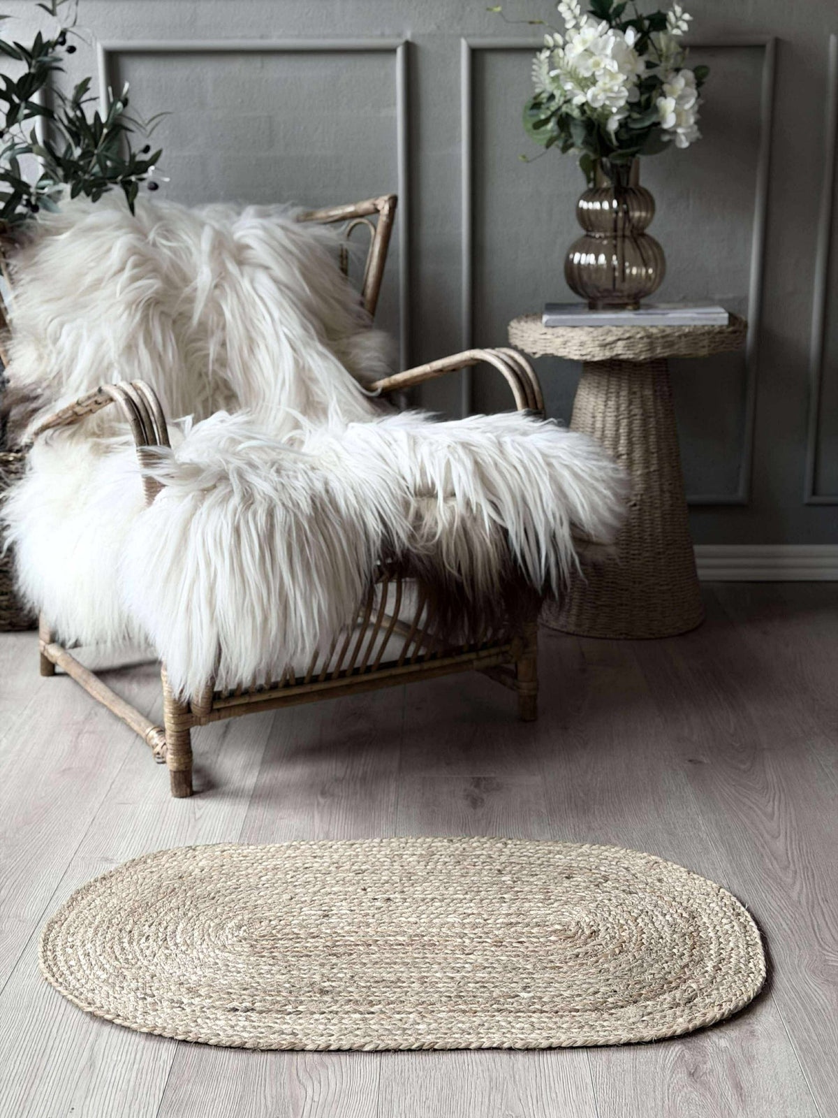 Dørmatte Jute Oval