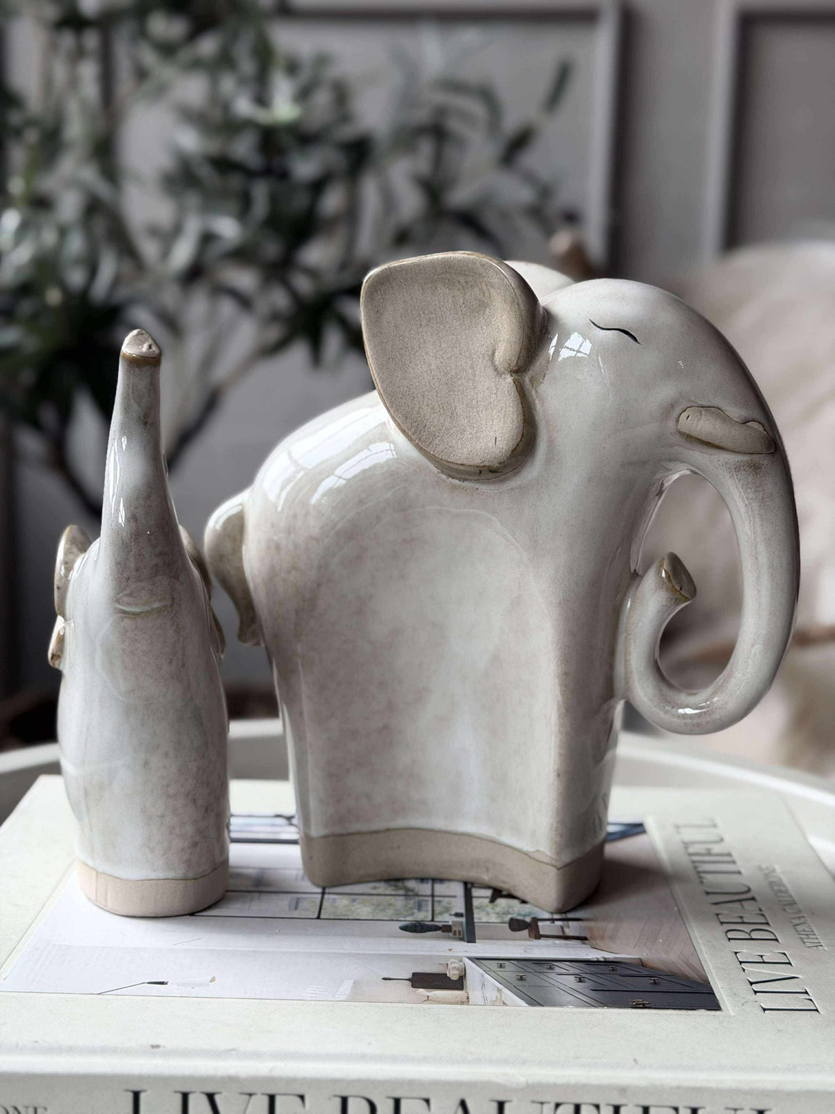 Elefant - Beige eller grå