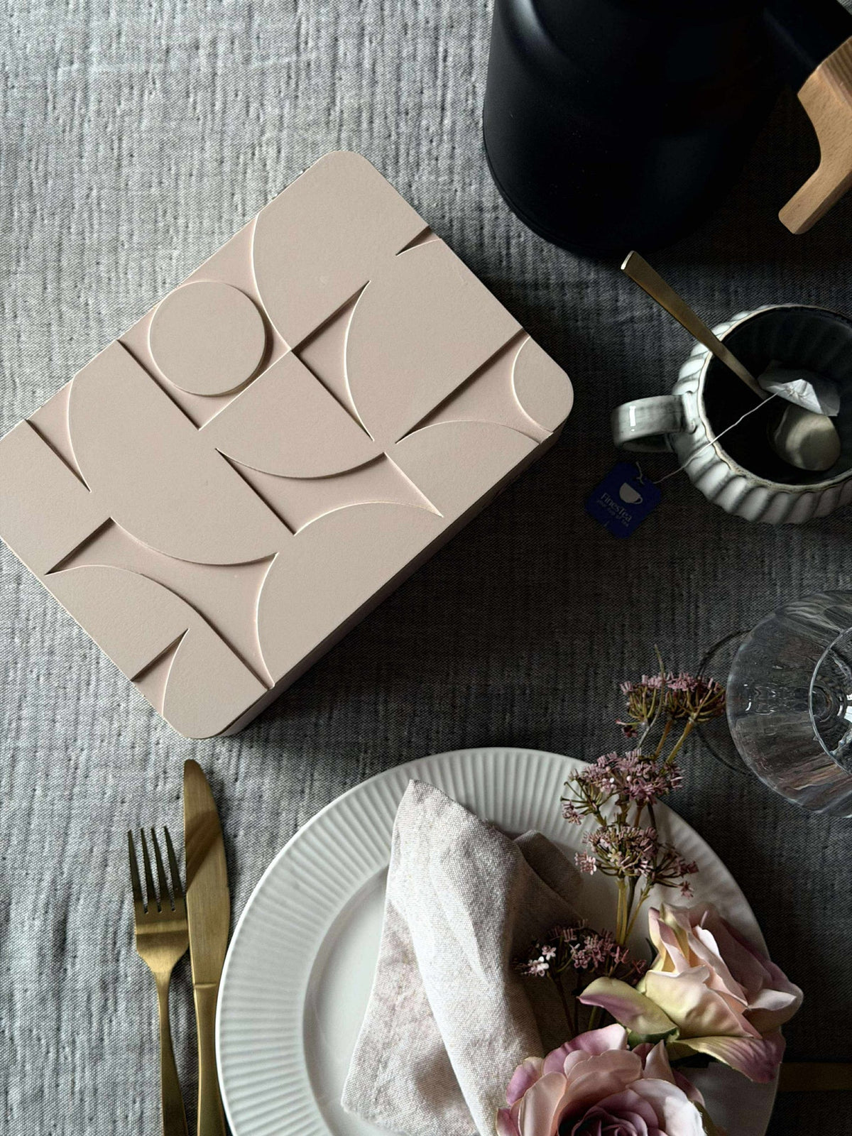 TEA kasse - Krem eller Rosa