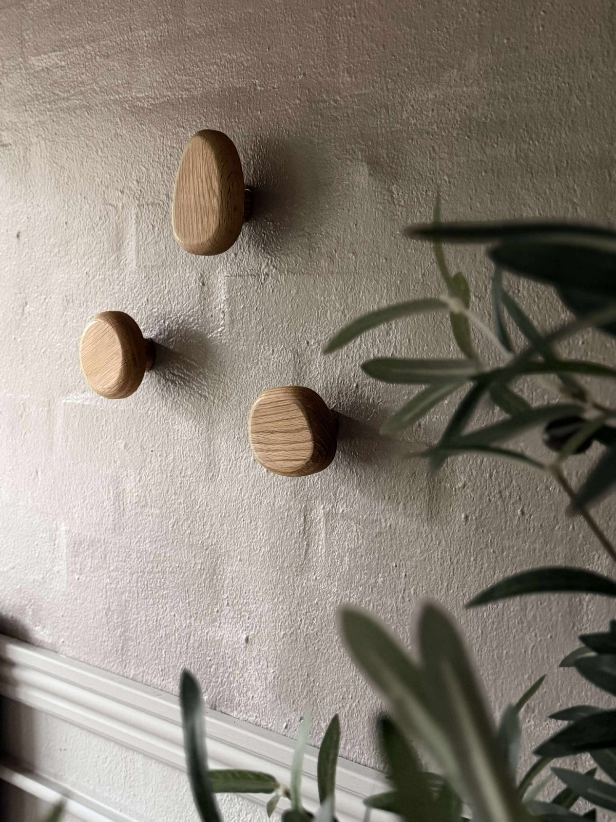 Knagg Eik - Sett med 3 stk