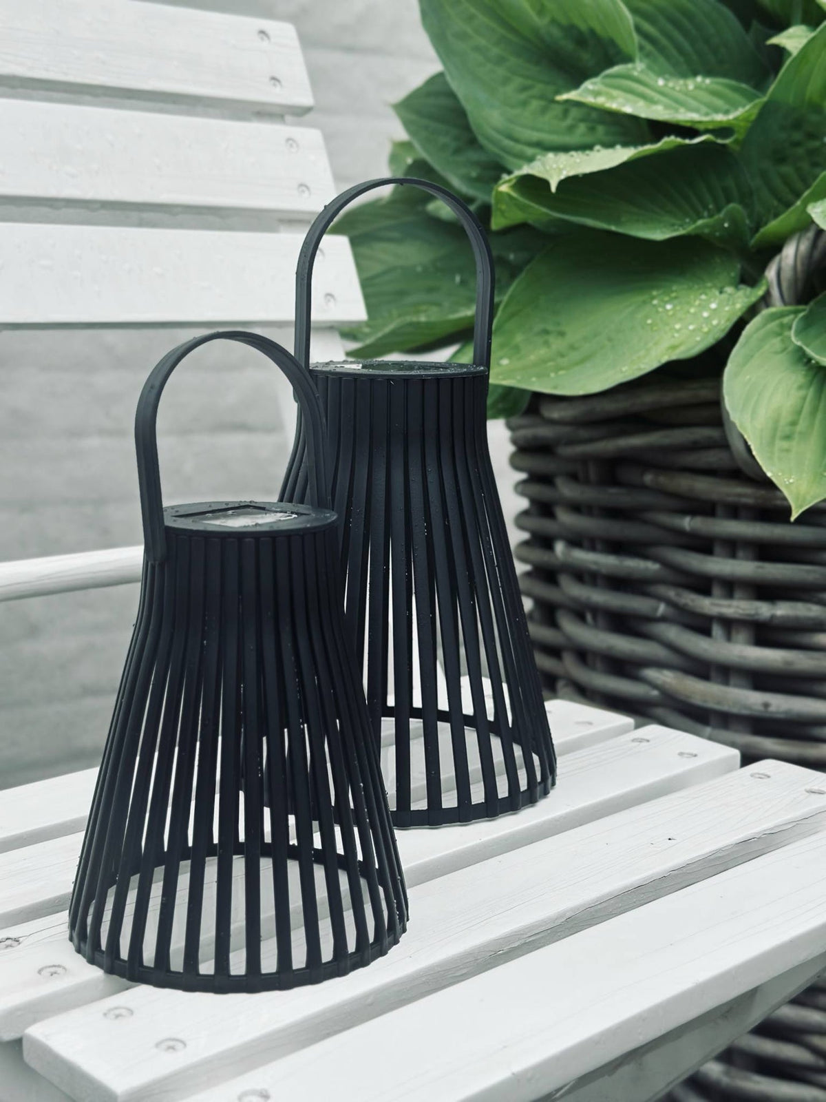 Lanterne med solceller - GARDEN BLACK 14cm