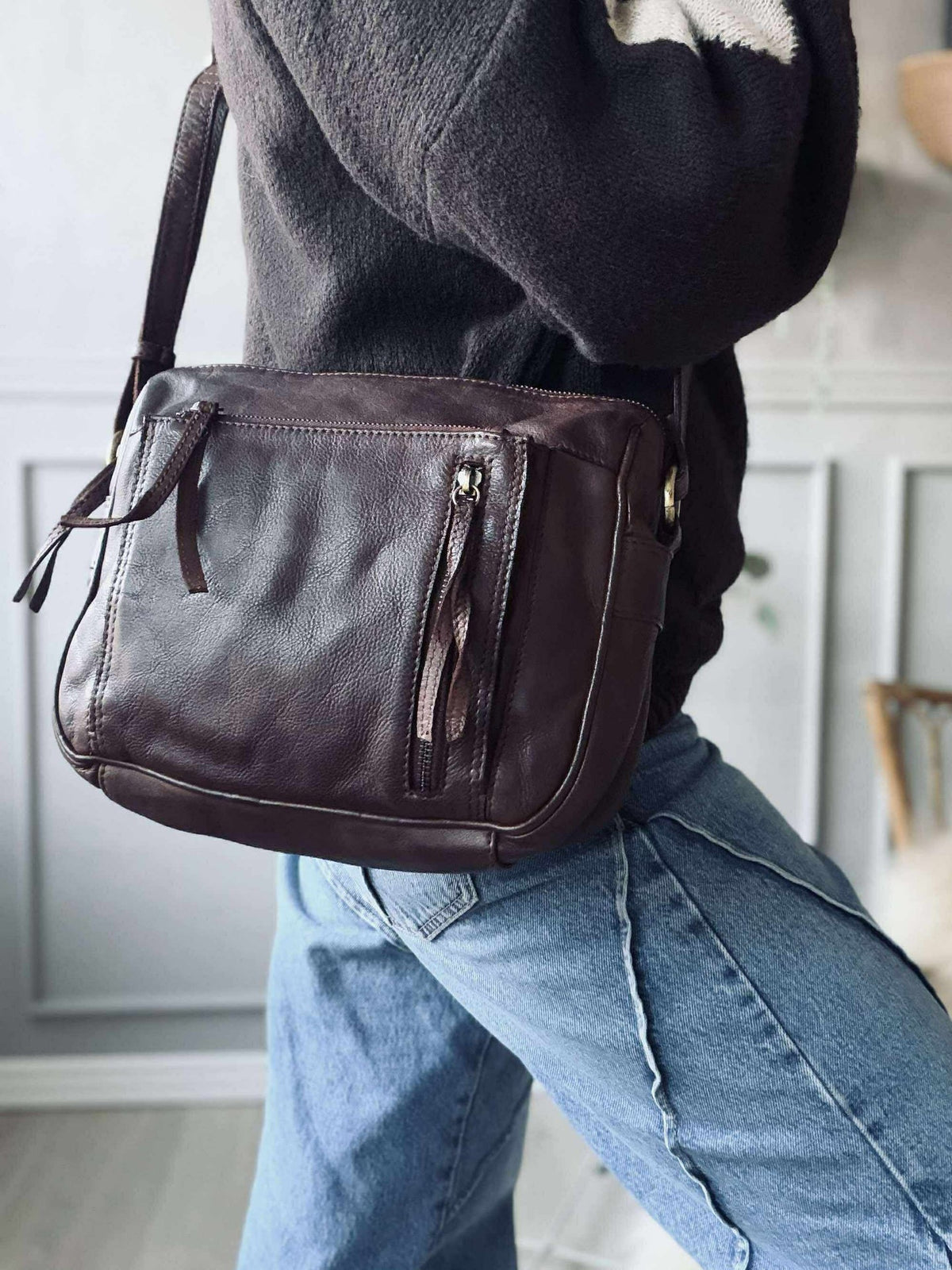 Crossbody Raw Boheme Big – Brown