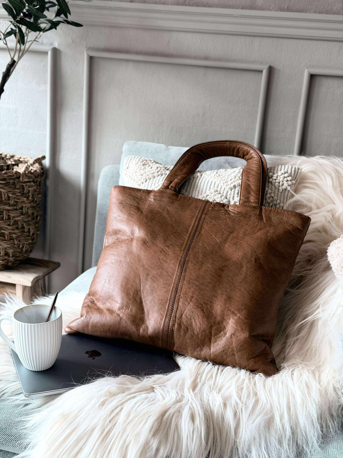 Shopper ink pung MILLE – COGNAC