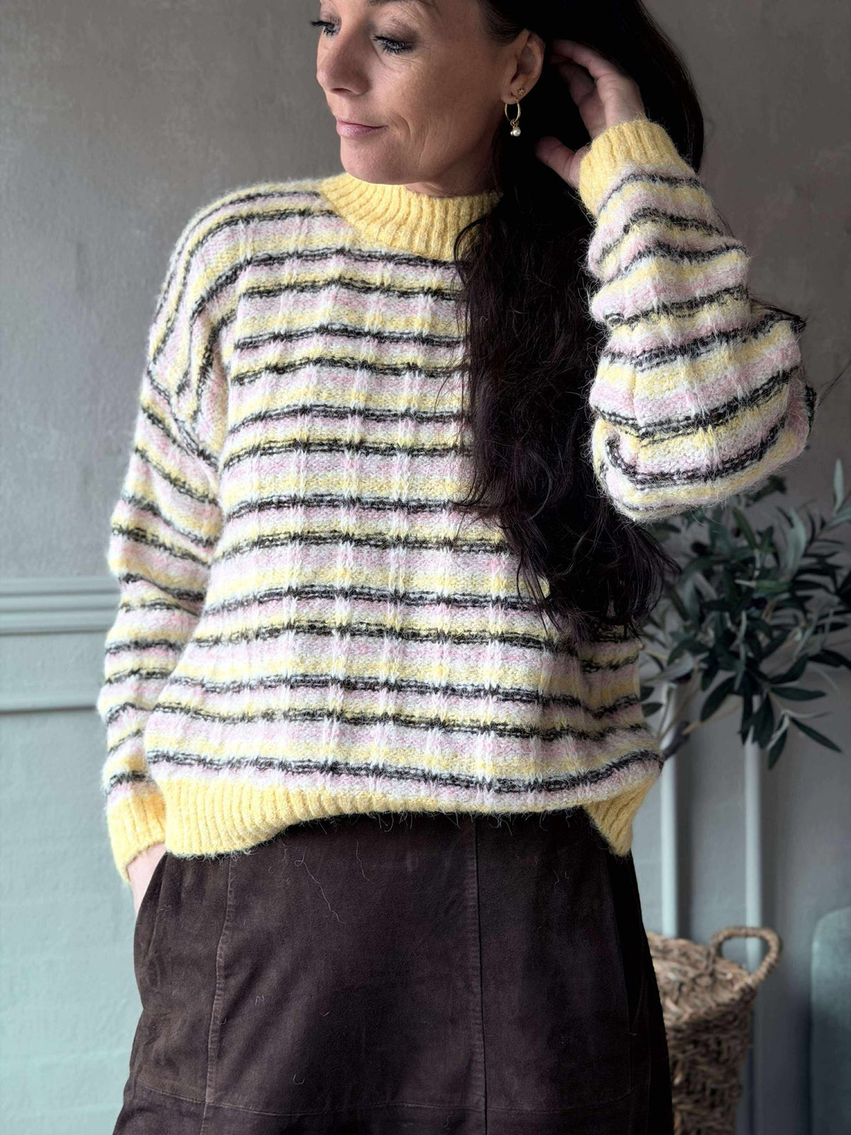 Strikk Elvira gul