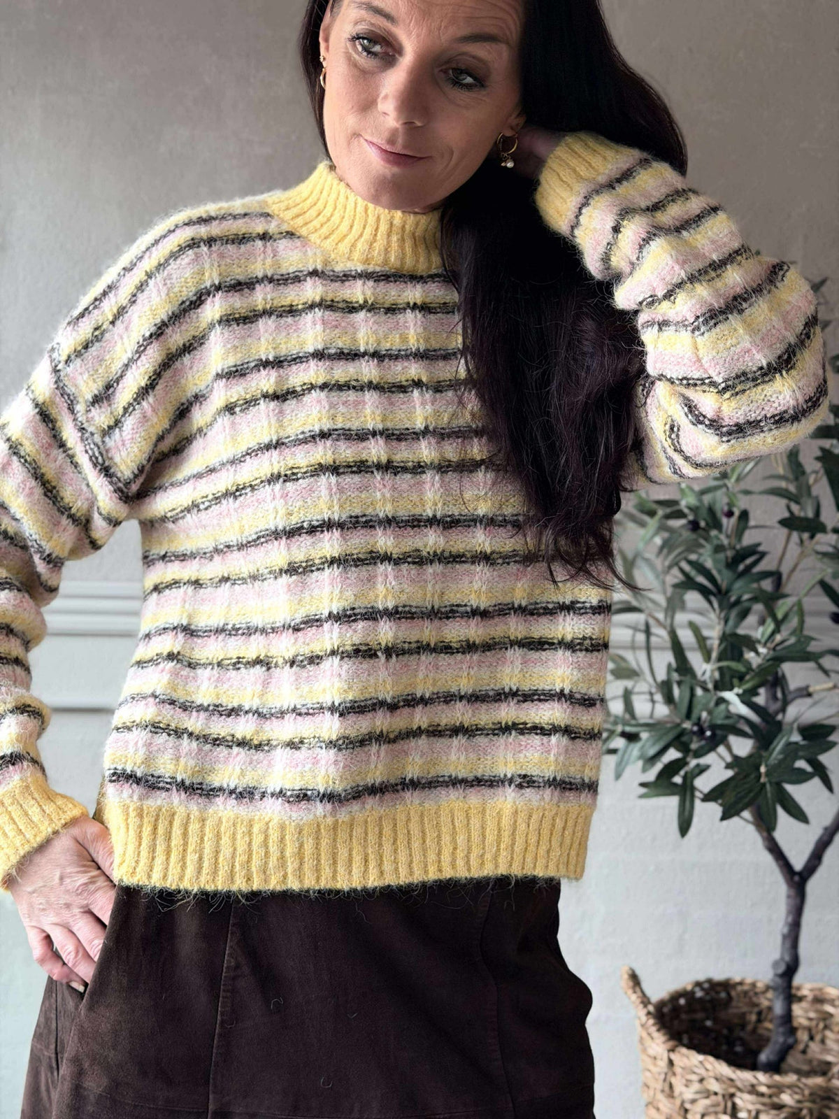 Strikk Elvira gul